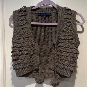 French Connection Brown Knit Vest